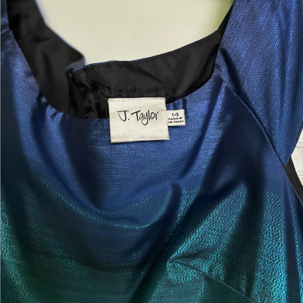 J. Taylor Blue and Green Dress